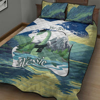Personalised Nessie Scotland Quilt Bed Set Scottish Folklore Loch Ness Monster