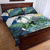 Personalised Nessie Scotland Quilt Bed Set Scottish Folklore Loch Ness Monster