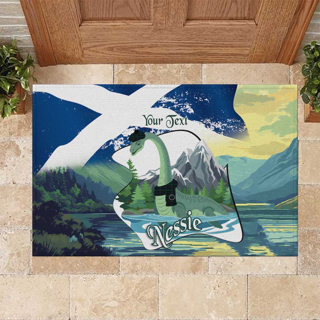 Personalised Nessie Scotland Rubber Doormat Scottish Folklore Loch Ness Monster