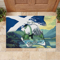 Personalised Nessie Scotland Rubber Doormat Scottish Folklore Loch Ness Monster