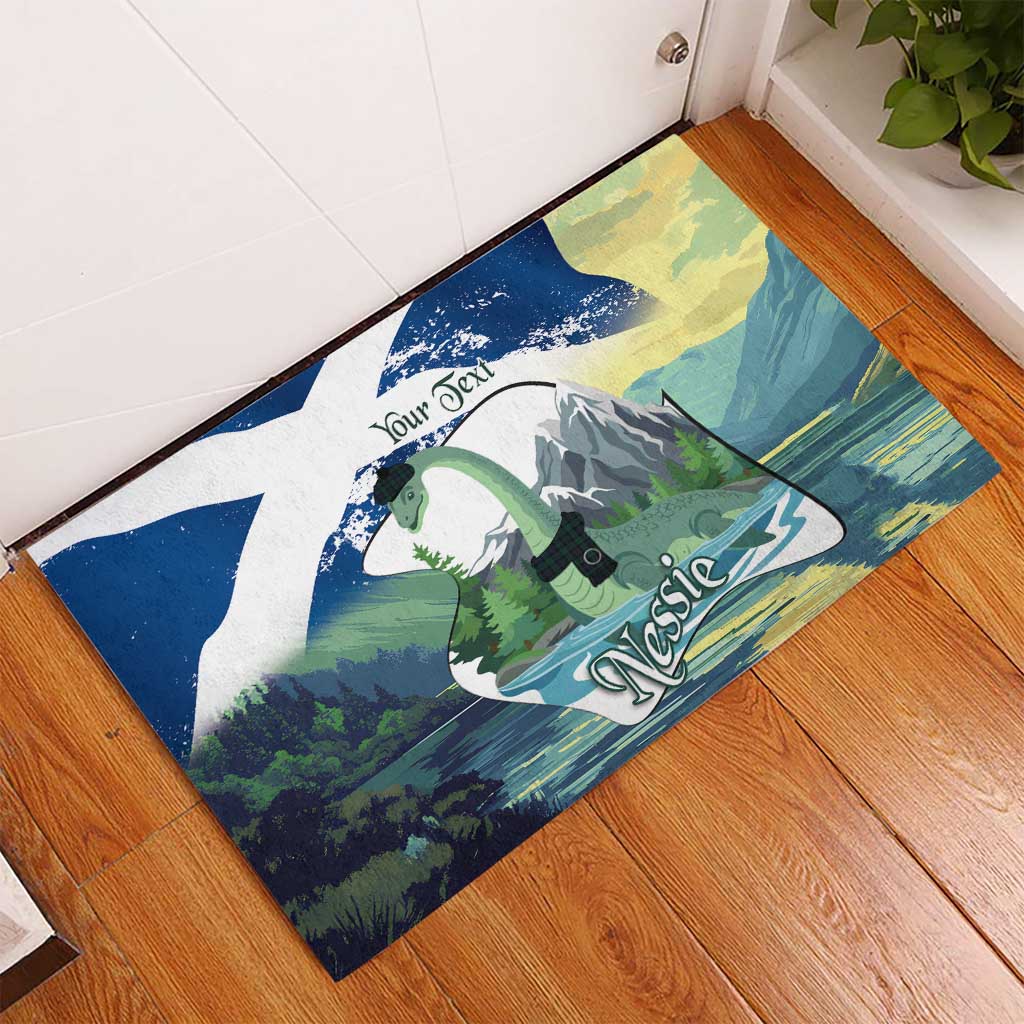 Personalised Nessie Scotland Rubber Doormat Scottish Folklore Loch Ness Monster