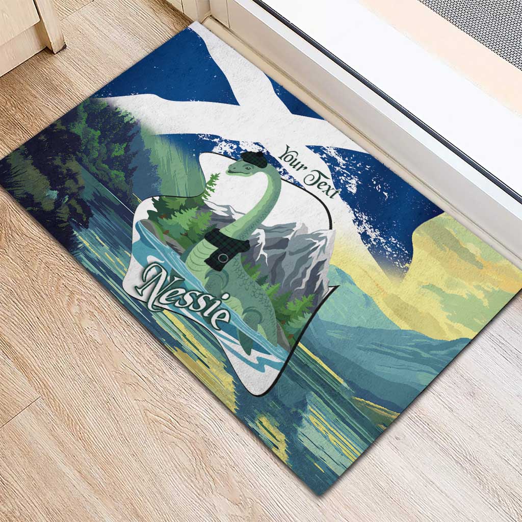 Personalised Nessie Scotland Rubber Doormat Scottish Folklore Loch Ness Monster
