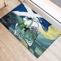 Personalised Nessie Scotland Rubber Doormat Scottish Folklore Loch Ness Monster