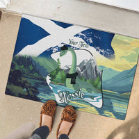 Personalised Nessie Scotland Rubber Doormat Scottish Folklore Loch Ness Monster