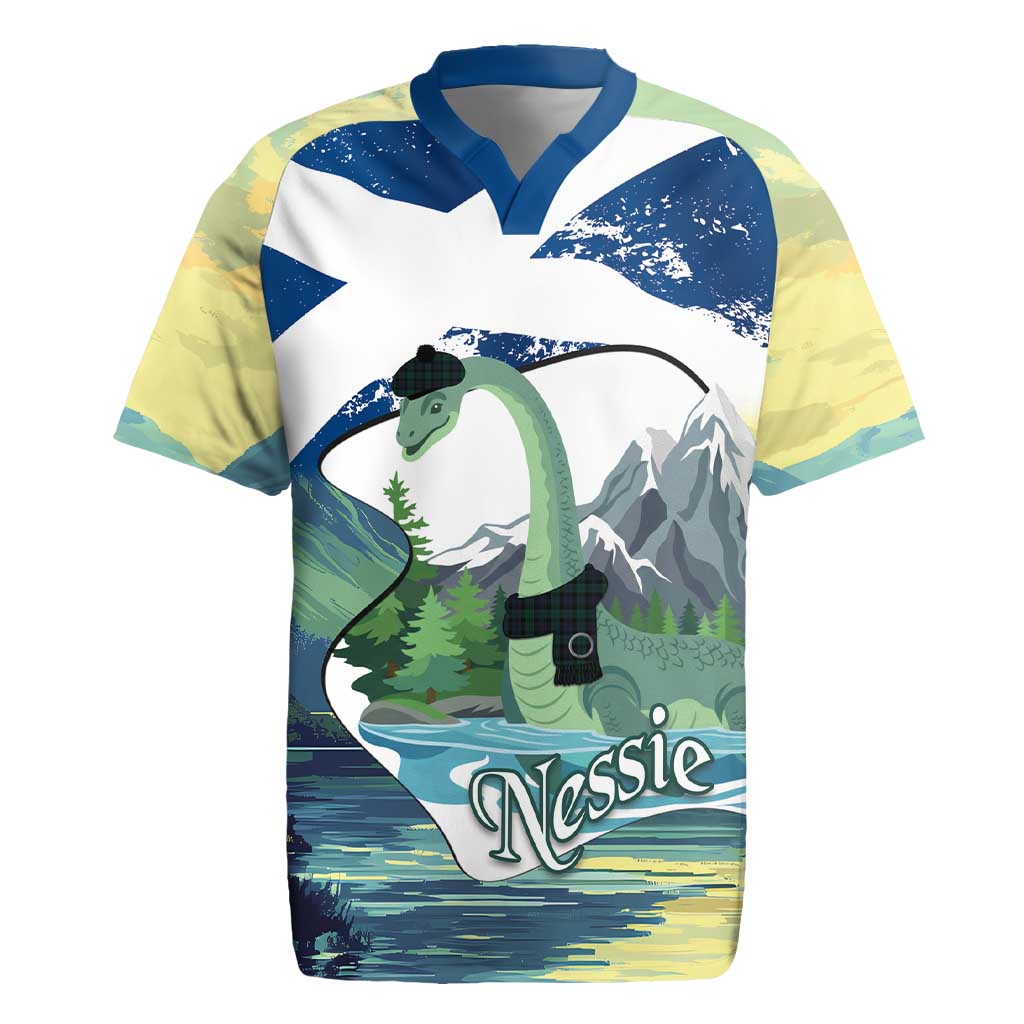 Personalised Nessie Scotland Rugby Jersey Scottish Folklore Loch Ness Monster
