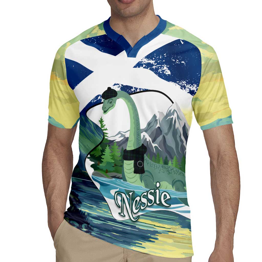 Personalised Nessie Scotland Rugby Jersey Scottish Folklore Loch Ness Monster