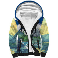Personalised Nessie Scotland Sherpa Hoodie Scottish Folklore Loch Ness Monster