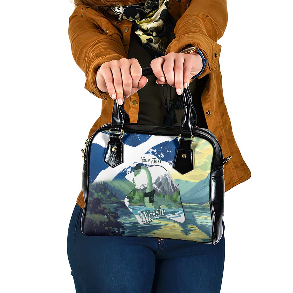 Personalised Nessie Scotland Shoulder Handbag Scottish Folklore Loch Ness Monster