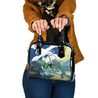 Personalised Nessie Scotland Shoulder Handbag Scottish Folklore Loch Ness Monster