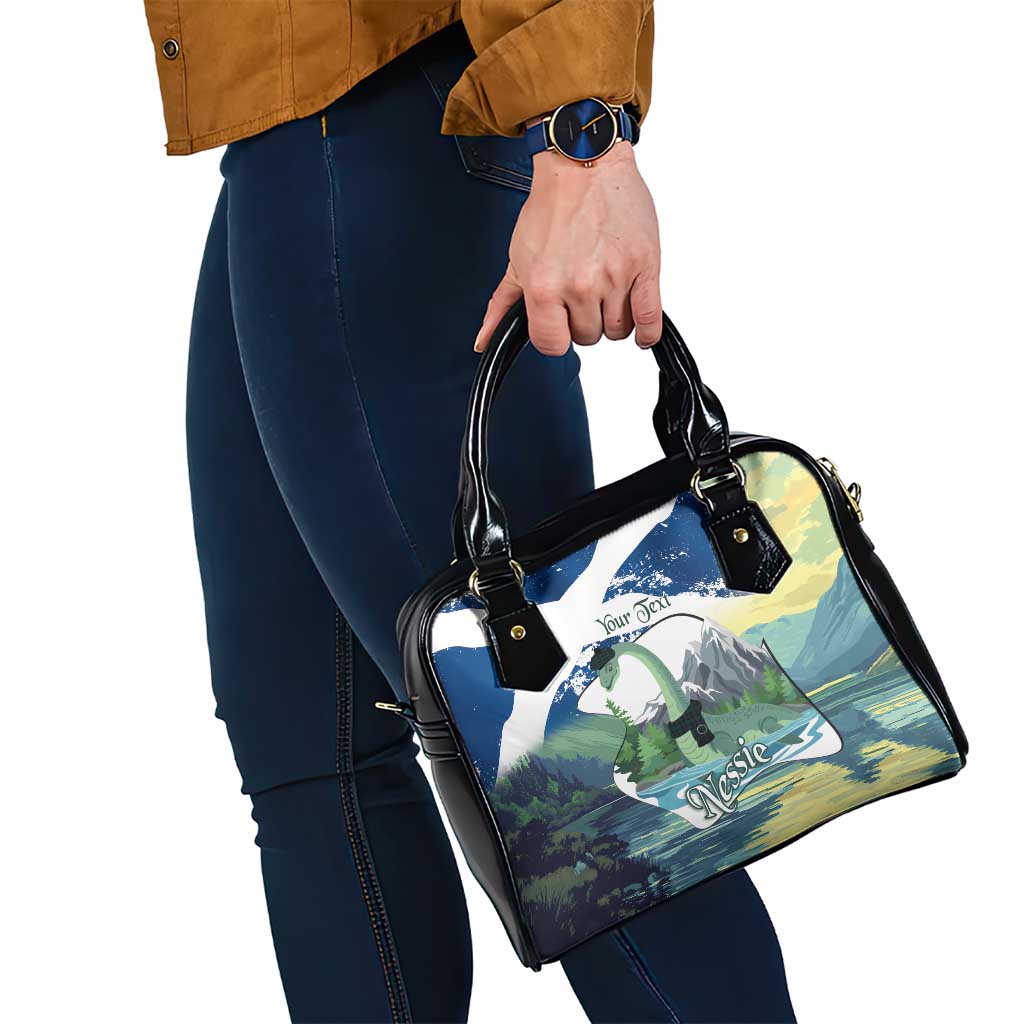 Personalised Nessie Scotland Shoulder Handbag Scottish Folklore Loch Ness Monster