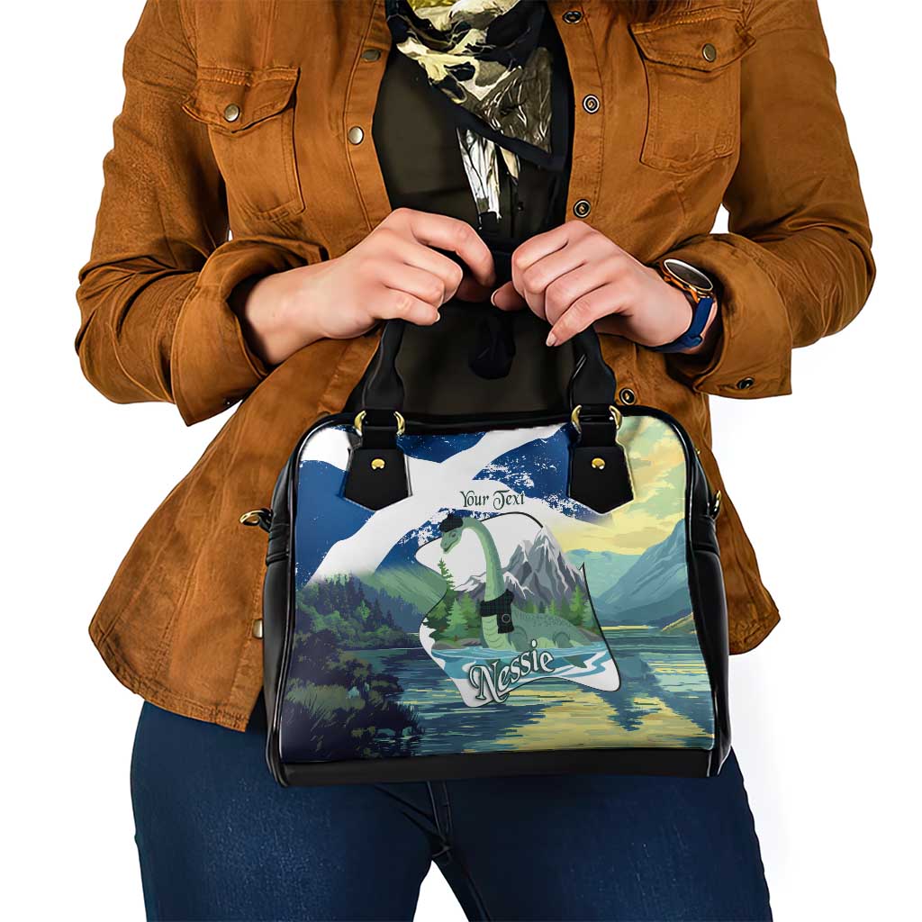 Personalised Nessie Scotland Shoulder Handbag Scottish Folklore Loch Ness Monster