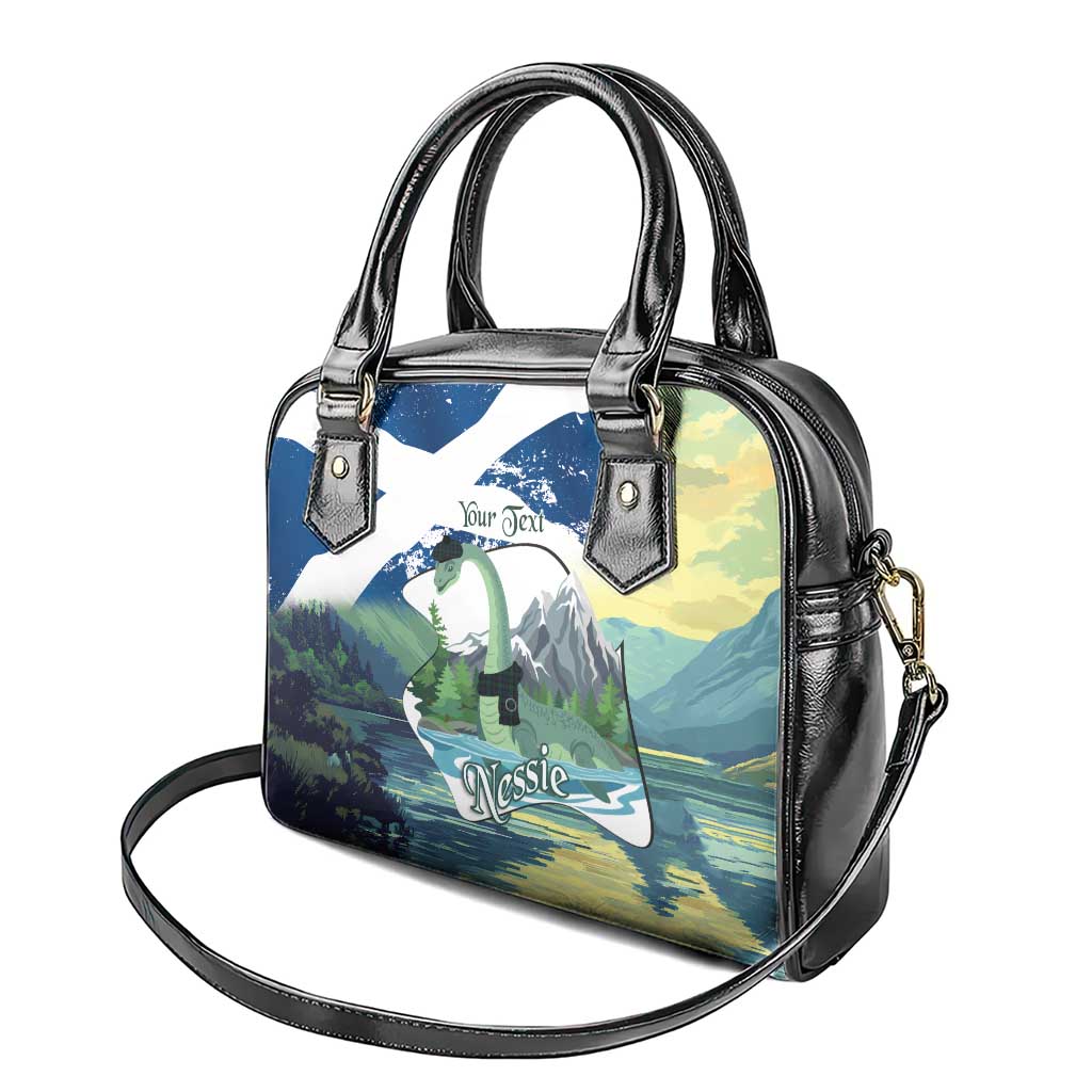 Personalised Nessie Scotland Shoulder Handbag Scottish Folklore Loch Ness Monster