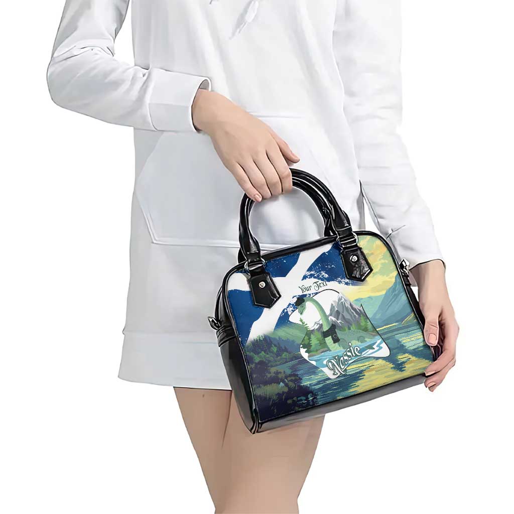 Personalised Nessie Scotland Shoulder Handbag Scottish Folklore Loch Ness Monster