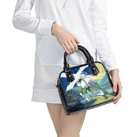 Personalised Nessie Scotland Shoulder Handbag Scottish Folklore Loch Ness Monster