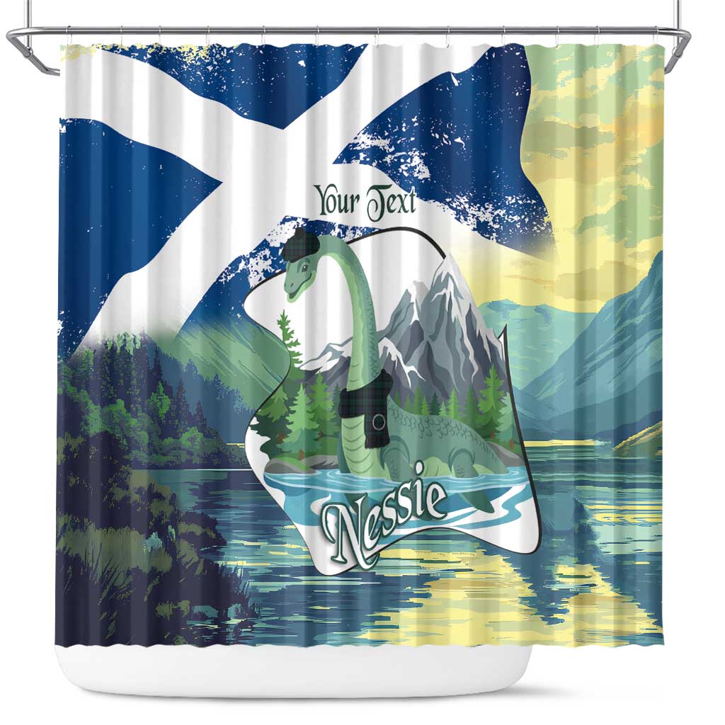 Personalised Nessie Scotland Shower Curtain Scottish Folklore Loch Ness Monster