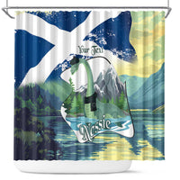 Personalised Nessie Scotland Shower Curtain Scottish Folklore Loch Ness Monster