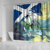Personalised Nessie Scotland Shower Curtain Scottish Folklore Loch Ness Monster