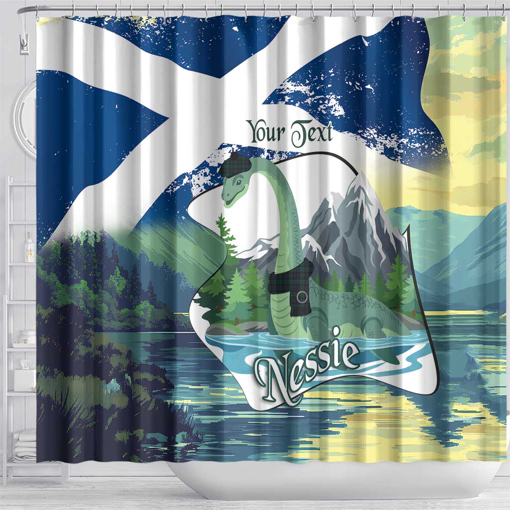 Personalised Nessie Scotland Shower Curtain Scottish Folklore Loch Ness Monster