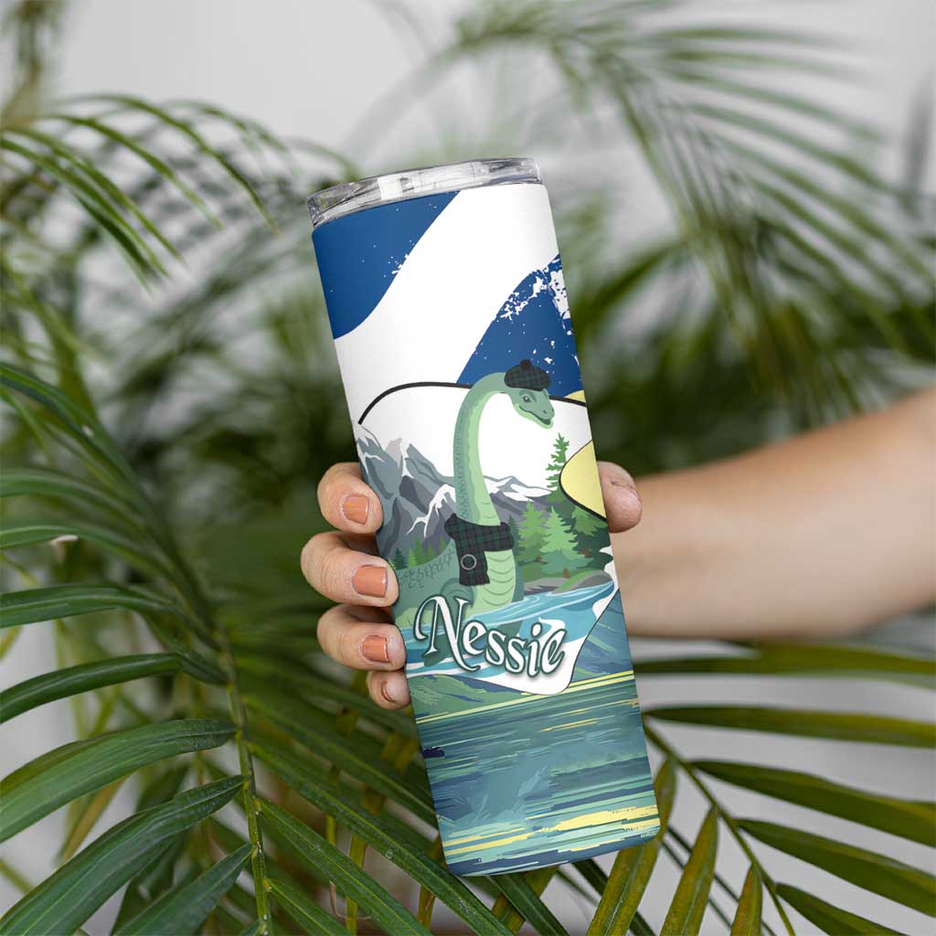 Personalised Nessie Scotland Skinny Tumbler Scottish Folklore Loch Ness Monster