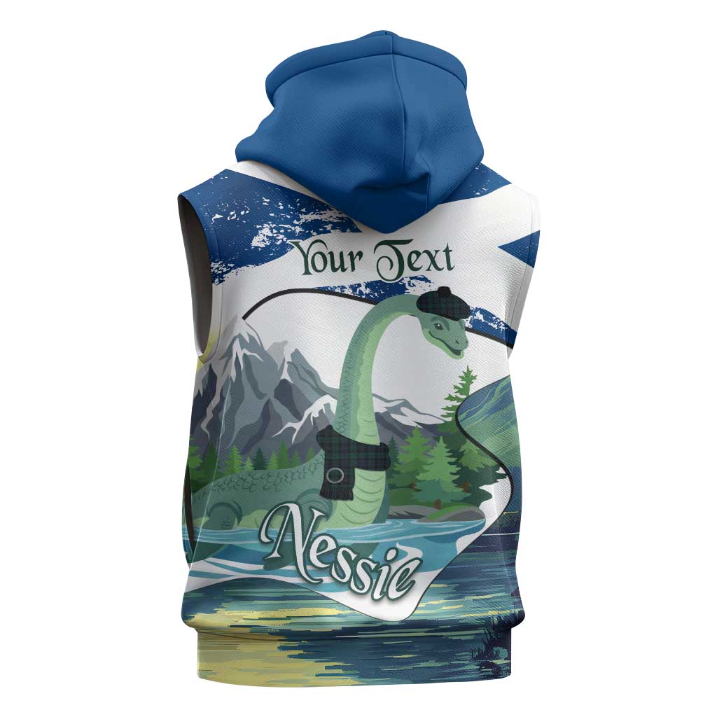 Personalised Nessie Scotland Sleeveless Hoodie Scottish Folklore Loch Ness Monster