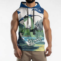 Personalised Nessie Scotland Sleeveless Hoodie Scottish Folklore Loch Ness Monster