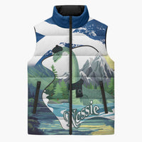 Personalised Nessie Scotland Sleeveless Puffer Jacket Scottish Folklore Loch Ness Monster