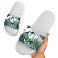 Personalised Nessie Scotland Slide Sandals Scottish Folklore Loch Ness Monster