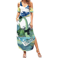 Personalised Nessie Scotland Summer Maxi Dress Scottish Folklore Loch Ness Monster