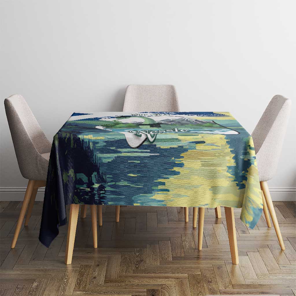 Personalised Nessie Scotland Tablecloth Scottish Folklore Loch Ness Monster