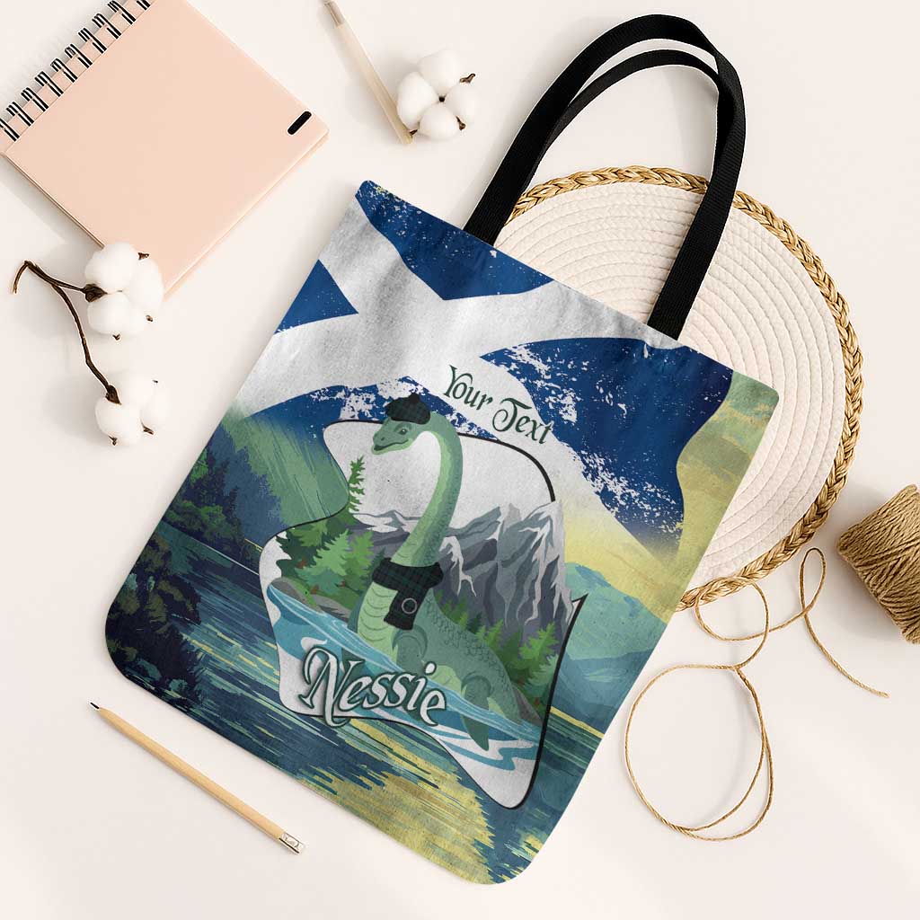 Personalised Nessie Scotland Tote Bag Scottish Folklore Loch Ness Monster