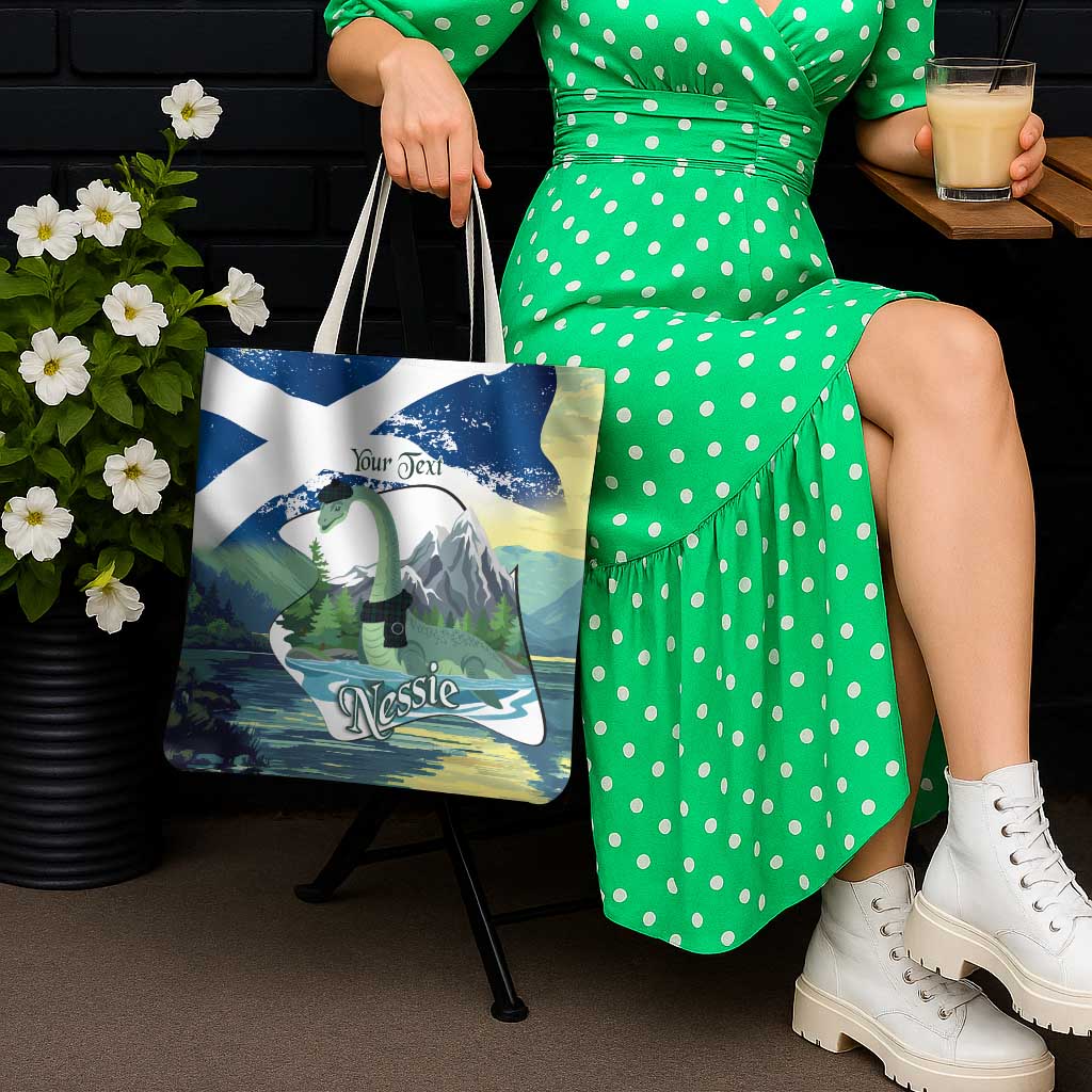 Personalised Nessie Scotland Tote Bag Scottish Folklore Loch Ness Monster