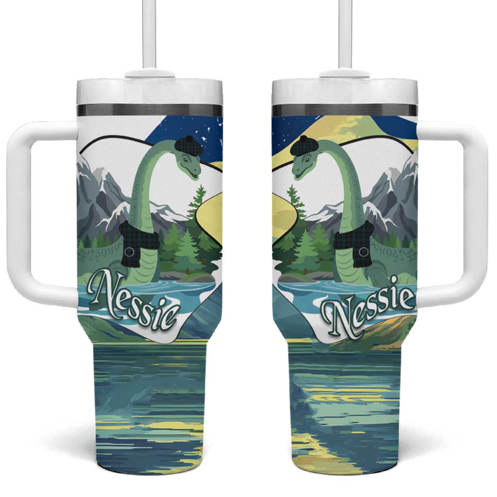 Personalised Nessie Scotland Tumbler With Handle Scottish Folklore Loch Ness Monster