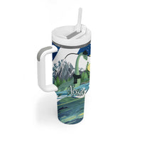 Personalised Nessie Scotland Tumbler With Handle Scottish Folklore Loch Ness Monster