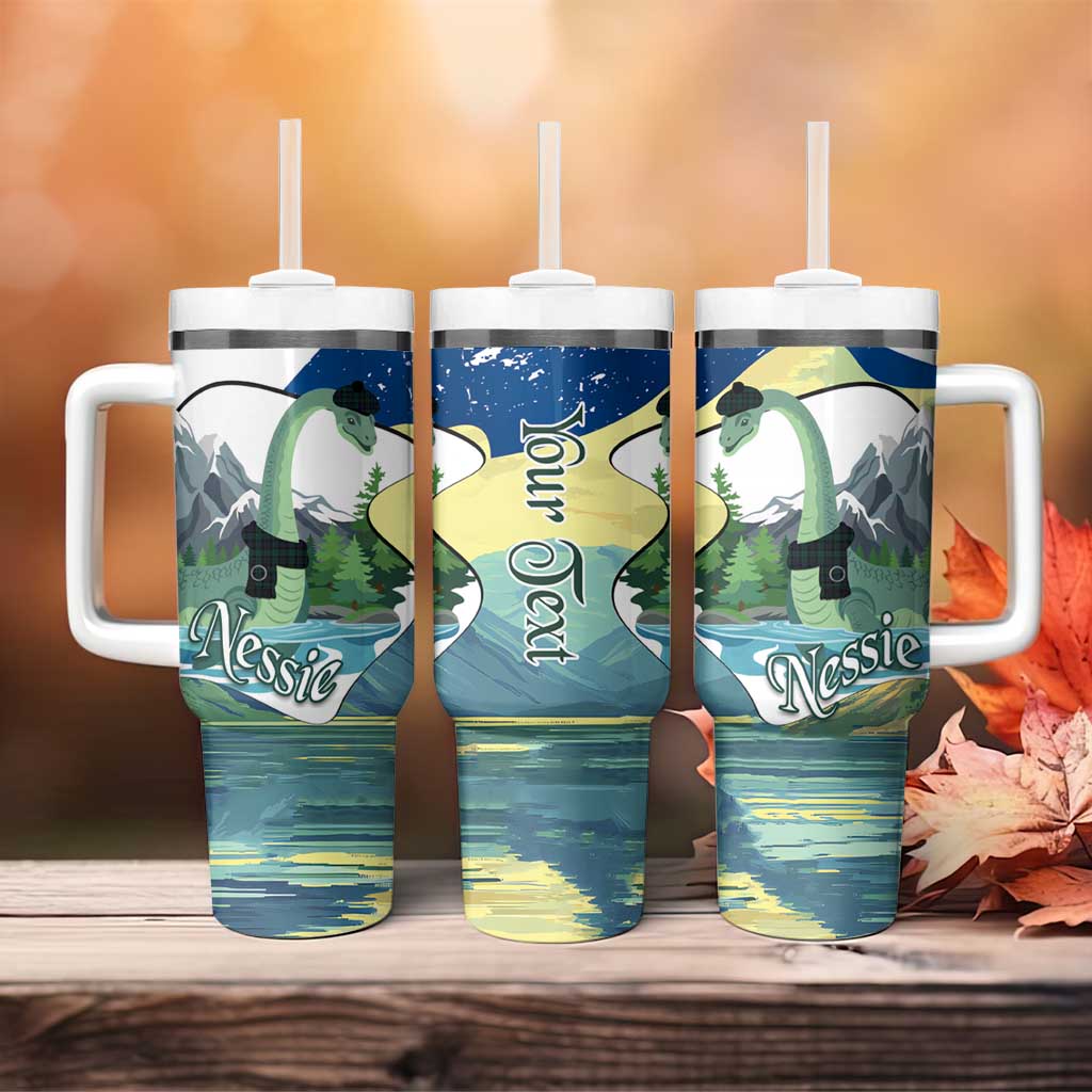 Personalised Nessie Scotland Tumbler With Handle Scottish Folklore Loch Ness Monster