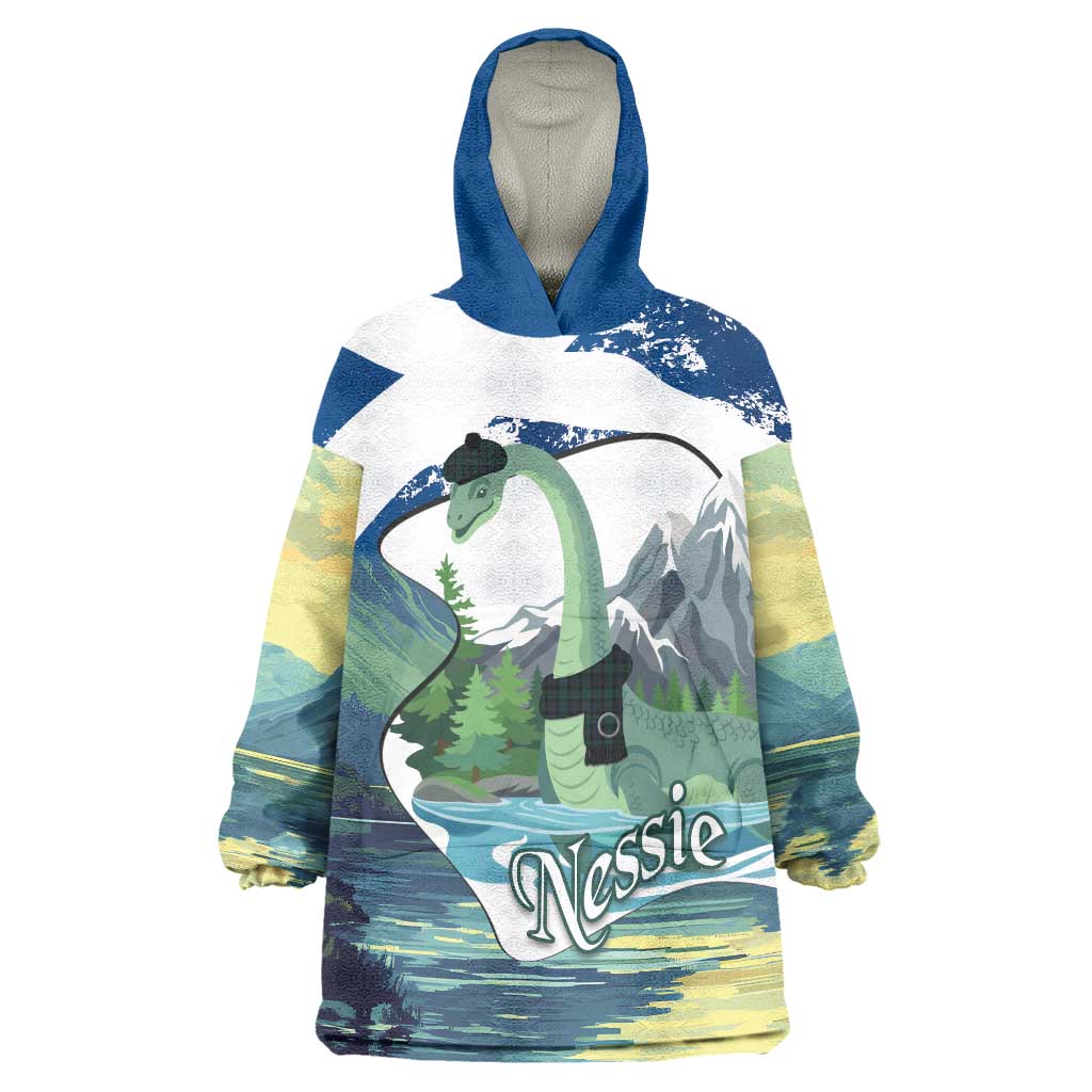 Personalised Nessie Scotland Wearable Blanket Hoodie Scottish Folklore Loch Ness Monster