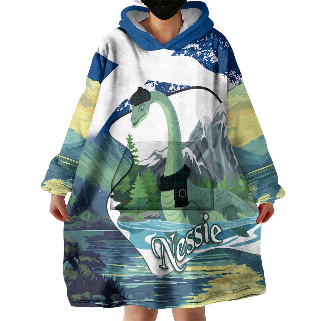 Personalised Nessie Scotland Wearable Blanket Hoodie Scottish Folklore Loch Ness Monster