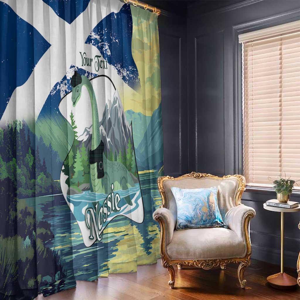 Personalised Nessie Scotland Window Curtain Scottish Folklore Loch Ness Monster