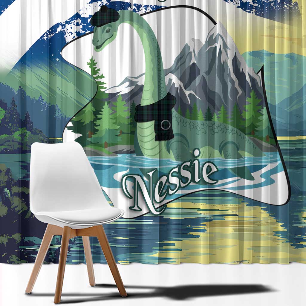 Personalised Nessie Scotland Window Curtain Scottish Folklore Loch Ness Monster