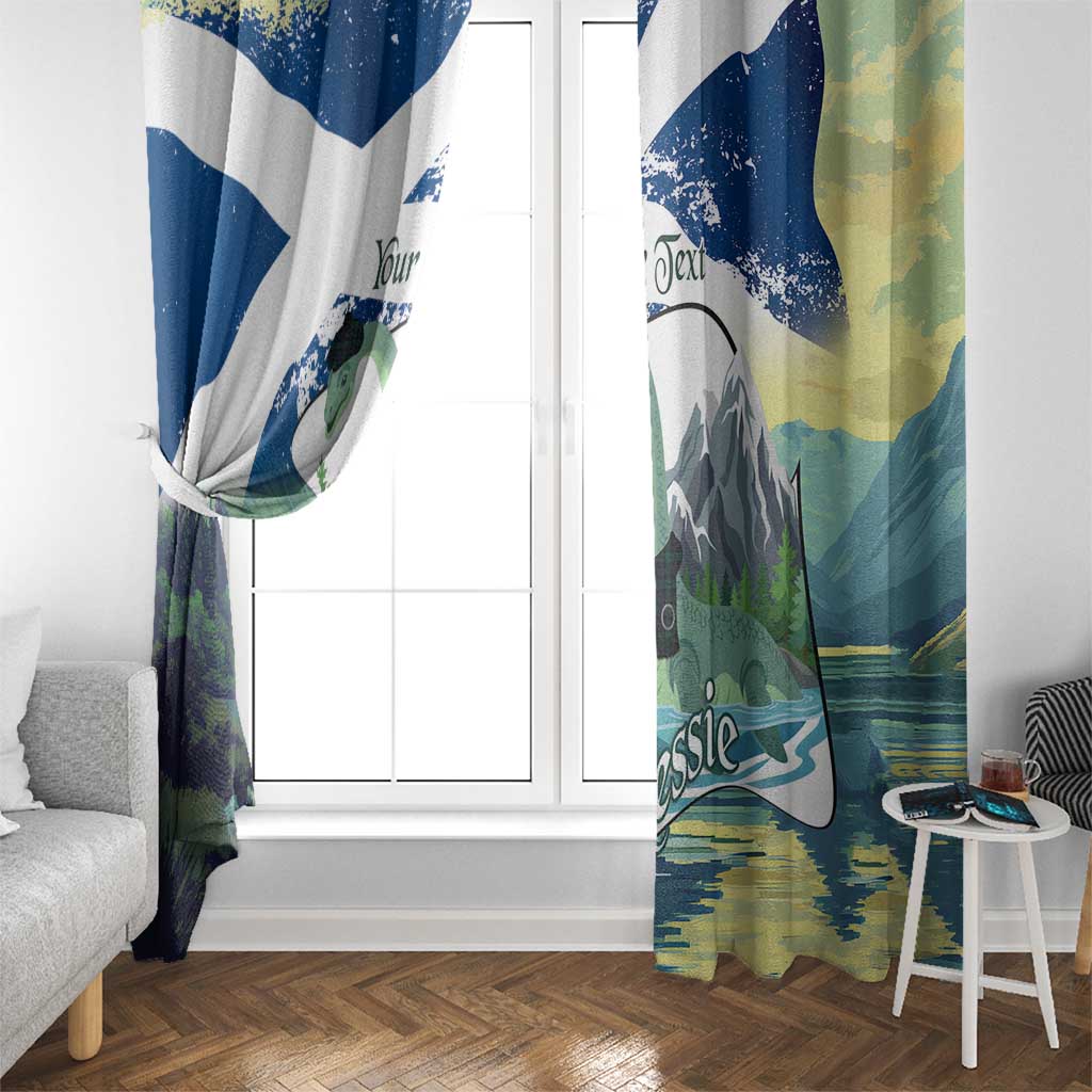 Personalised Nessie Scotland Window Curtain Scottish Folklore Loch Ness Monster