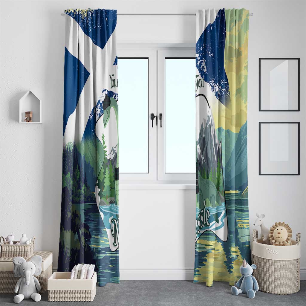 Personalised Nessie Scotland Window Curtain Scottish Folklore Loch Ness Monster