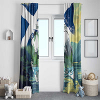 Personalised Nessie Scotland Window Curtain Scottish Folklore Loch Ness Monster