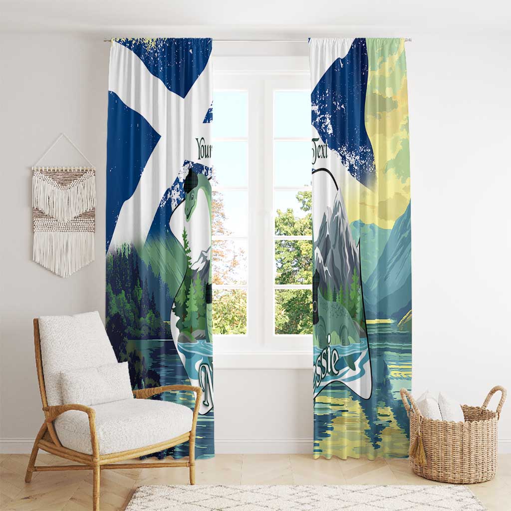Personalised Nessie Scotland Window Curtain Scottish Folklore Loch Ness Monster