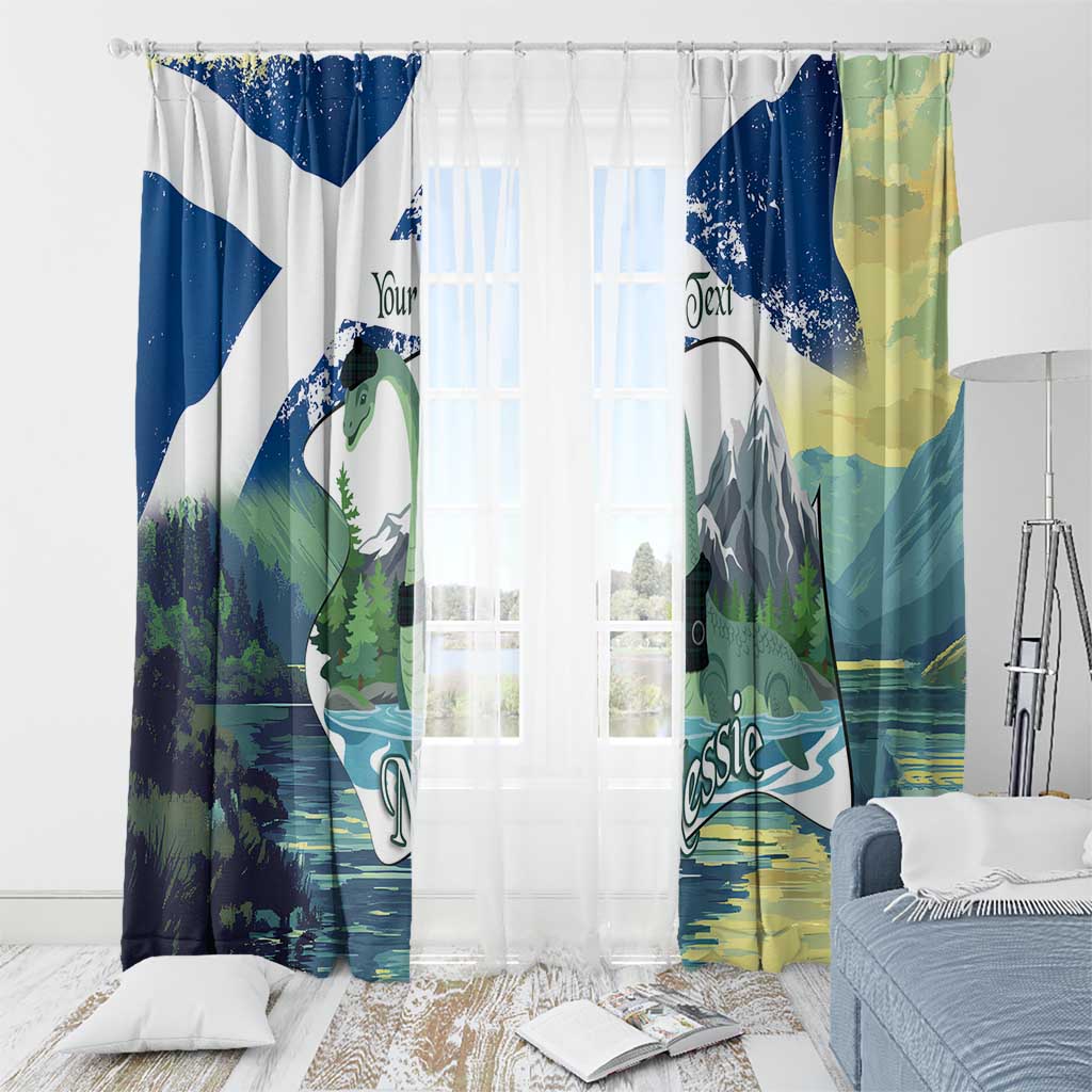 Personalised Nessie Scotland Window Curtain Scottish Folklore Loch Ness Monster