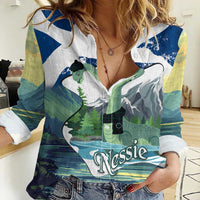 Personalised Nessie Scotland Women Casual Shirt Scottish Folklore Loch Ness Monster