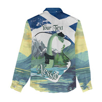 Personalised Nessie Scotland Women Casual Shirt Scottish Folklore Loch Ness Monster