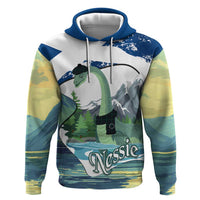 Personalised Nessie Scotland Zip Hoodie Scottish Folklore Loch Ness Monster