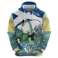 Personalised Nessie Scotland Zip Hoodie Scottish Folklore Loch Ness Monster