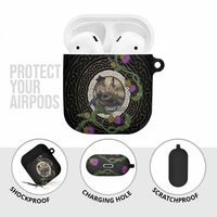 Personalised Loch Ness Monster Scotland AirPods Case Nessie Bagpipe Scottish Thistle Celtic Knot