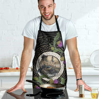 Personalised Loch Ness Monster Scotland Apron Nessie Bagpipe Scottish Thistle Celtic Knot