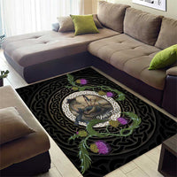 Personalised Loch Ness Monster Scotland Area Rug Nessie Bagpipe Scottish Thistle Celtic Knot
